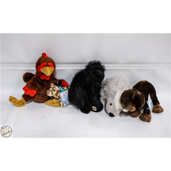 5 NEW OLD STOCK WEBKINS STUFFIES WITH ONLINE CODES
