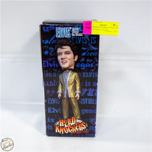 VINTAGE ELVIS BOBBLE HEAD 1957 YEAR IN GOLD COLOUR