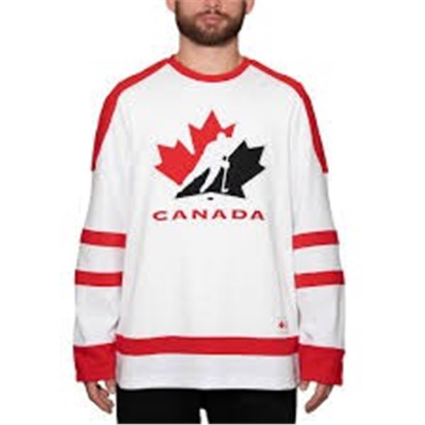 NEW TEAM CANADA HOCKEY JERSEY RED & WHITE SIZE LG