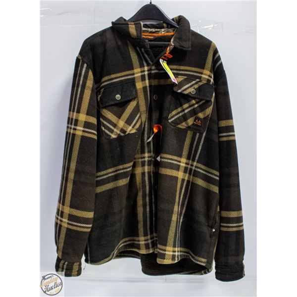 NEW REALTREE MENS SHERPA LINED JACKET BROWN SZ XXL