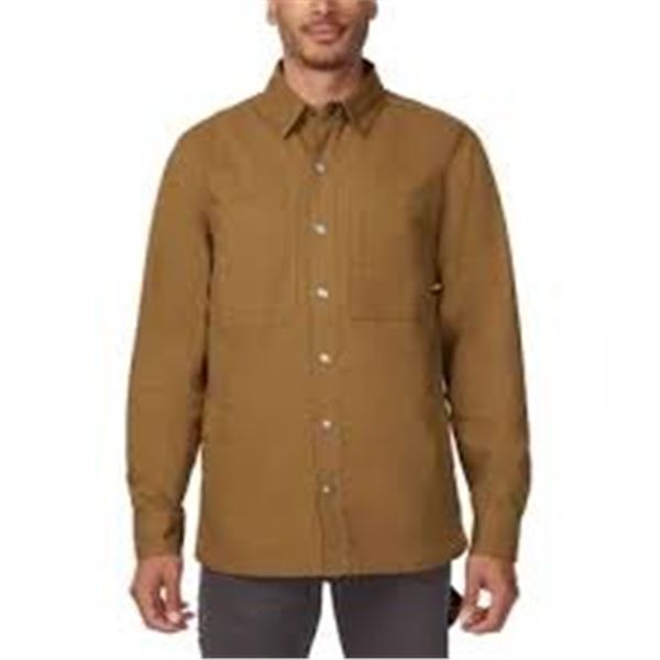 NEW CAT MENS CANVAS LINED SHIRT BROWN SIZE MEDIUM