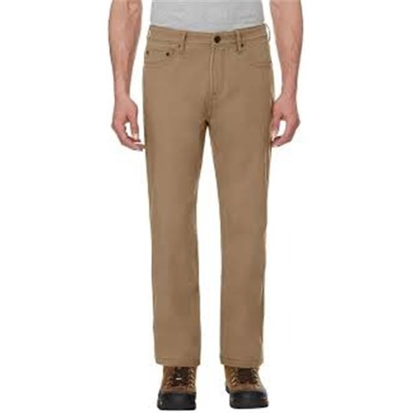 NEW CAT MENS FLEECE LINED CANVAS PANTS SIZE 30X30
