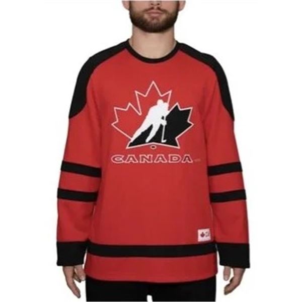 NEW TEAM CANADA HOCKEY JERSEY RED & BLACK SIZE LG