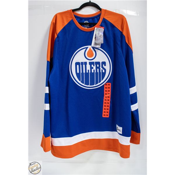 NEW NHL EDMONTON OILERS JERSEY BLUE SIZE MEDIUM