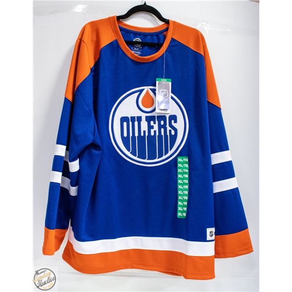 NEW NHL EDMONTON OILERS JERSEY BLUE SIZE XLARGE