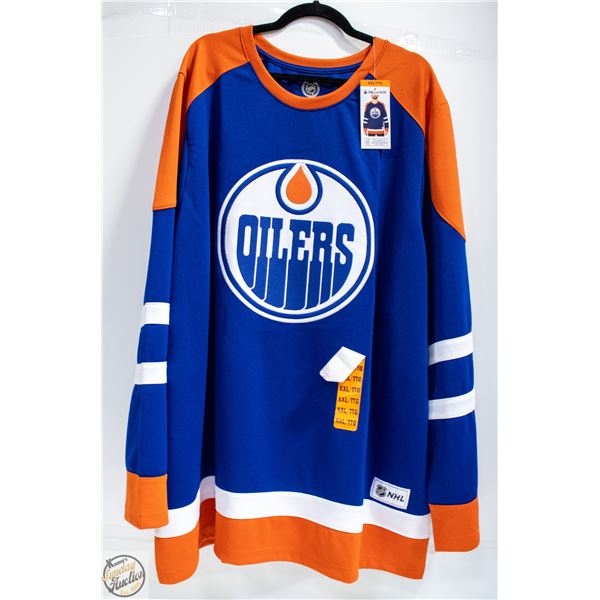 NEW NHL EDMONTON OILERS JERSEY BLUE SIZE XXLARGE