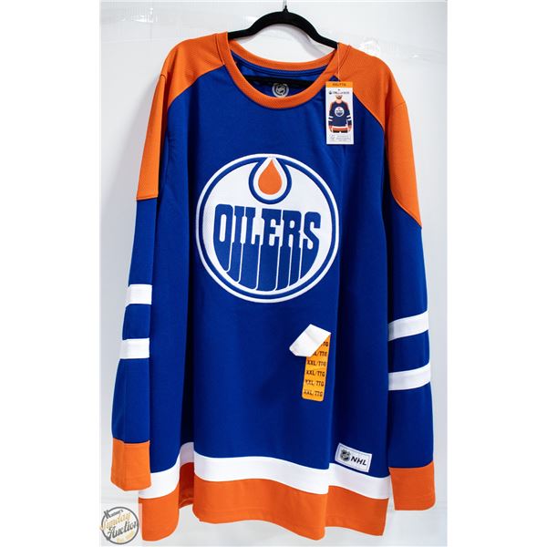 NEW NHL EDMONTON OILERS JERSEY BLUE SIZE XXLARGE