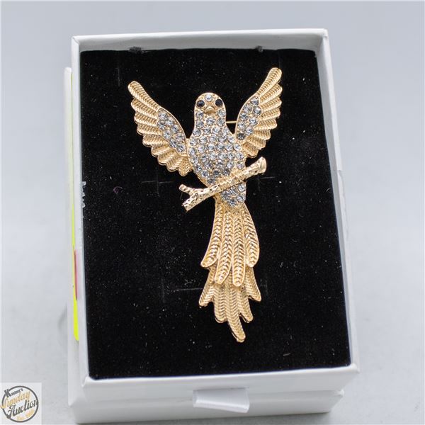 NEW PHOENIX GOLD TONE AND RHINESTONES