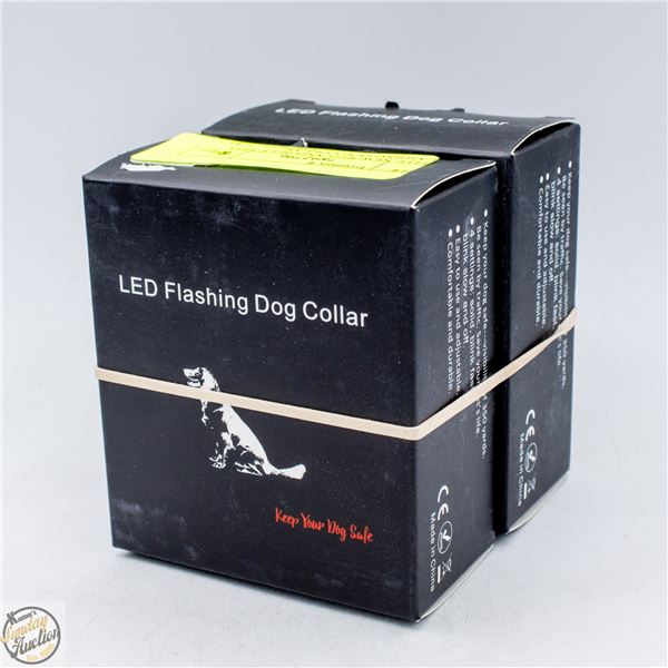 #4433- NEW RED AND BLUE LED FLASHING DOG COLLAR