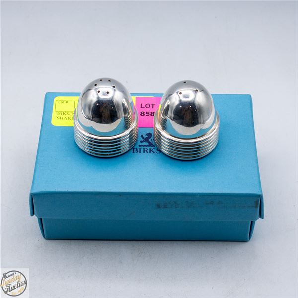 BIRK’S 25% SILVER SALT/PEPPER SHAKERS