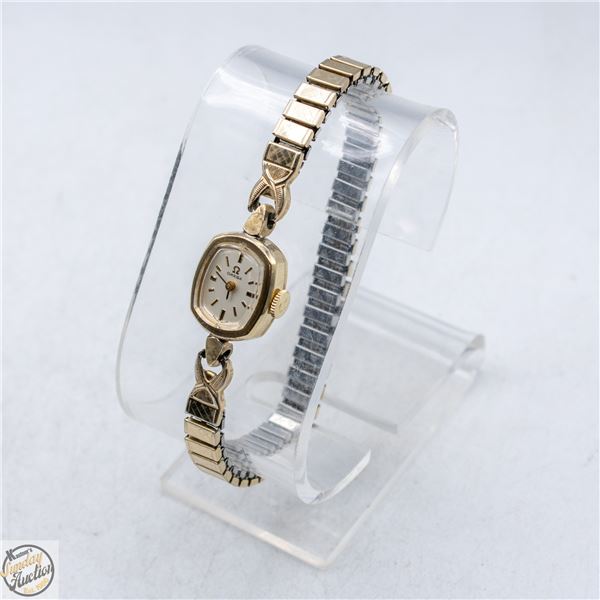 14K GOLD FILLED OMEGA WOMEN WATCH