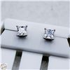 Image 1 : NEW SILVER PLATED SQUARE STUD EARRINGS