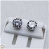 Image 1 : NEW SILVER PLATED ROUND STUD EARRINGS