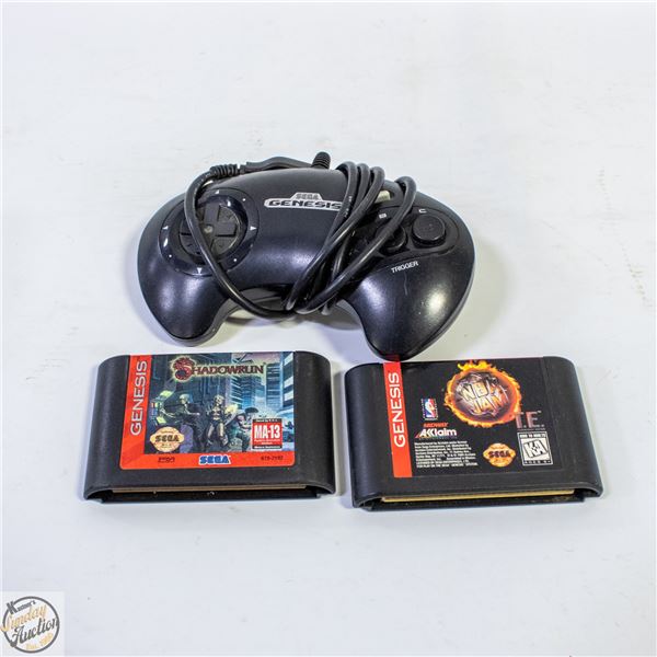 2 SEGA GENESIS GAMES & CONTROLLER