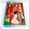 Image 1 : 6 VINTAGE DOLLS AND CLOTHES