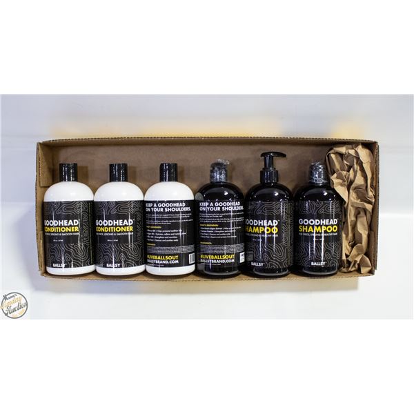 NEW 6 SEALED BALLSY GOODHEAD SHAMPOO & CONDITIONER