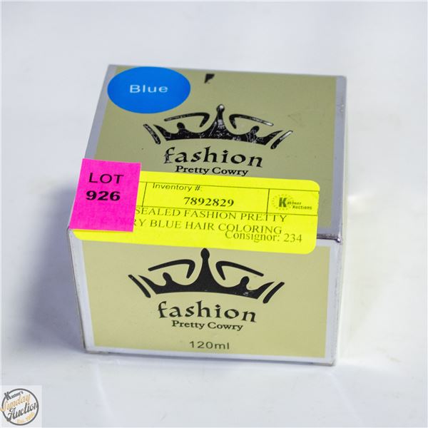 NEW SEALED FASHION PRETTY COWRY BLUE HAIR COLORING