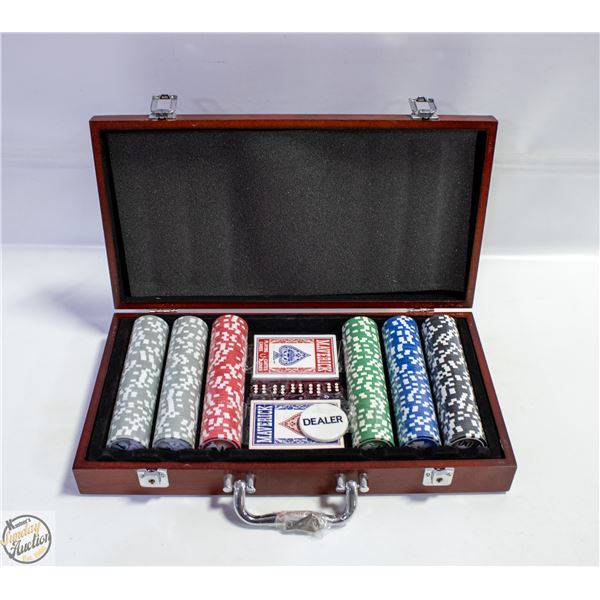 NEW 300 CHIPS POKER SET 11.5G ABS NUMBERS ON CHIPS