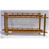Image 1 : 2 SOLID OAK DISPLAY WALLMOUNT PLATE RACKS