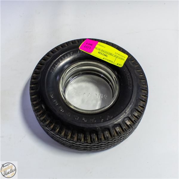 VINTAGE FIRESTONE RUBBER TIRE ASHTRAY