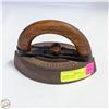Image 1 : ANTIQUE 'SMART' SAD IRON WITH WOOD HANDLE