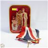 Image 1 : VINTAGE UNION JACK FLAG WITH COCA-COLA TRAY