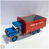 Image 1 : VINTAGE "JIMMY BOY FOODS" WOOD TOY TRUCK