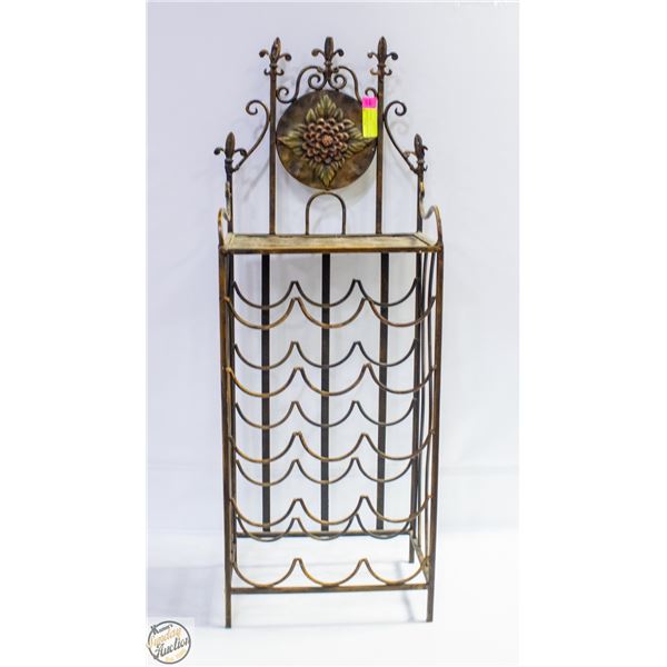 WROUGHT IRON WINE BOTTLE RACK