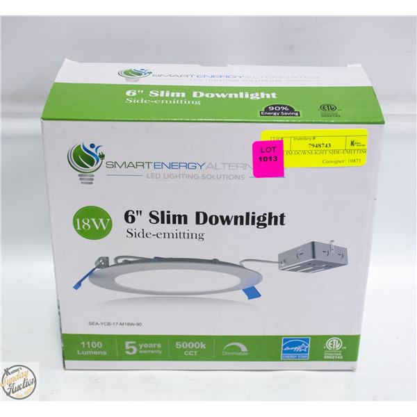 6” SLIM DOWNLIGHT SIDE-EMITTING 18W