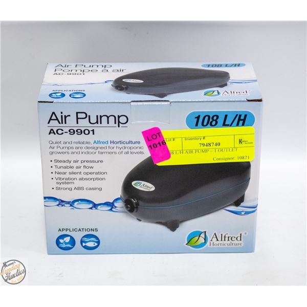 108 L/H AIR PUMP – 1 OUTLET