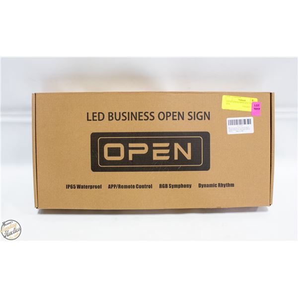 LED BUSINESS OPEN SIGN. NEW IN BOX.
