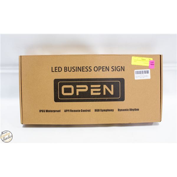 LED BUSINESS OPEN SIGN. NEW IN BOX.