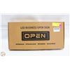 Image 1 : LED BUSINESS OPEN SIGN. NEW IN BOX.