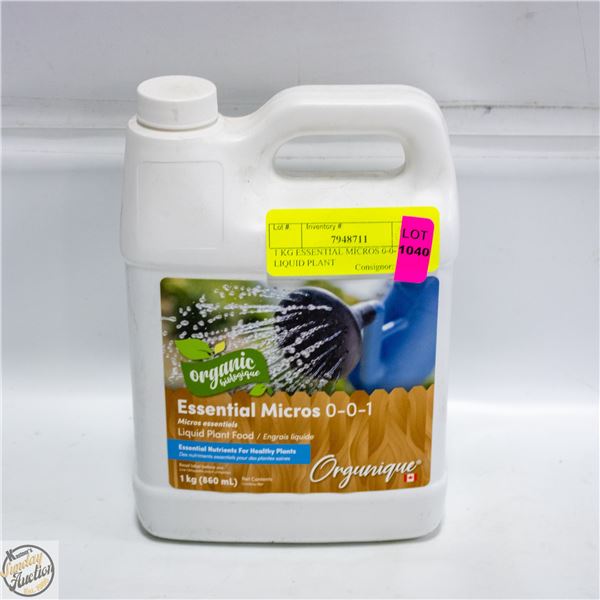1 KG ESSENTIAL MICROS 0-0-1 LIQUID PLANT
