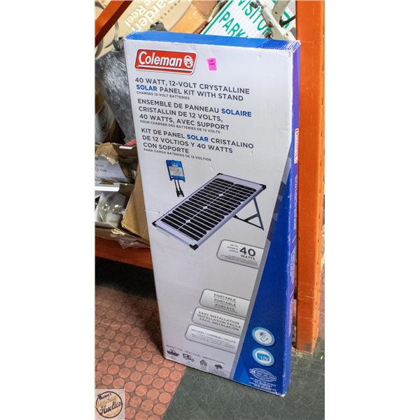 40 WATT SOLAR PANEL KIT WITH STAND