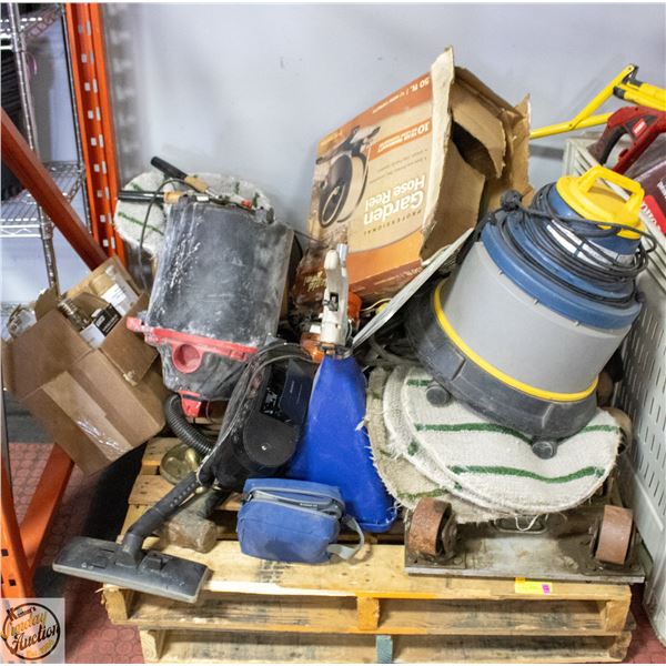 PALLET OF ASSORTED SHOP TOOLS