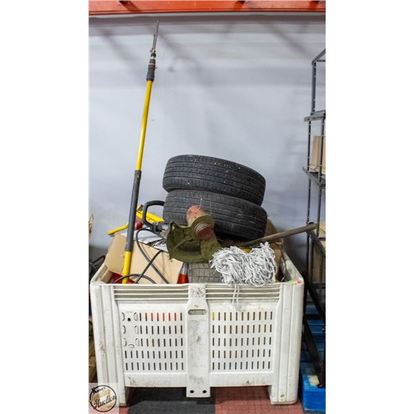 PALLET OF ASSORTED SHOP TOOLS