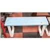 Image 1 : ESTATE WOOD SEAT WITH METAL BASE GARDEN/