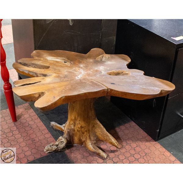 WOOD STUMP LIVE EDGE END TABLE H-17.5"