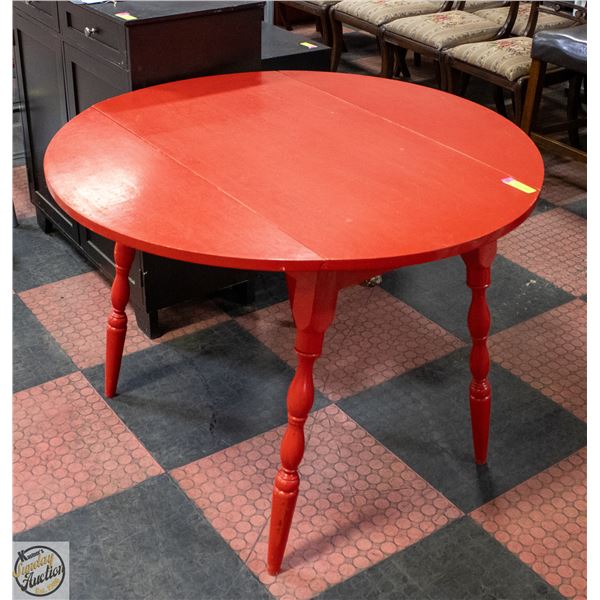 RED DROPLEAF FARM TABLE H-29.5"