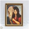 Image 1 : OIL PAINTING "GIRL WITH A HORSE" 1991 KOKOVIC