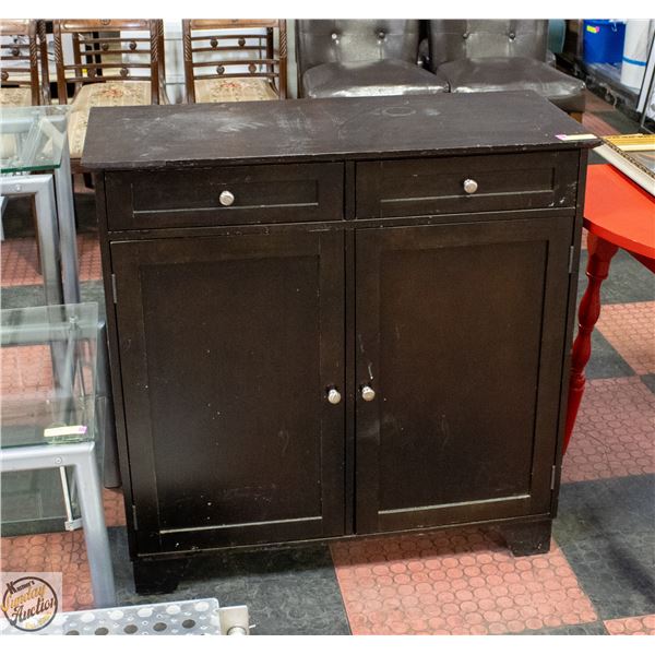 BLACK OCCASIONAL CABINET H-36" W-16" L-36.5"