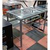 Image 1 : GLASS TOP DESK H-29.5" W-23.5" L-39.5"