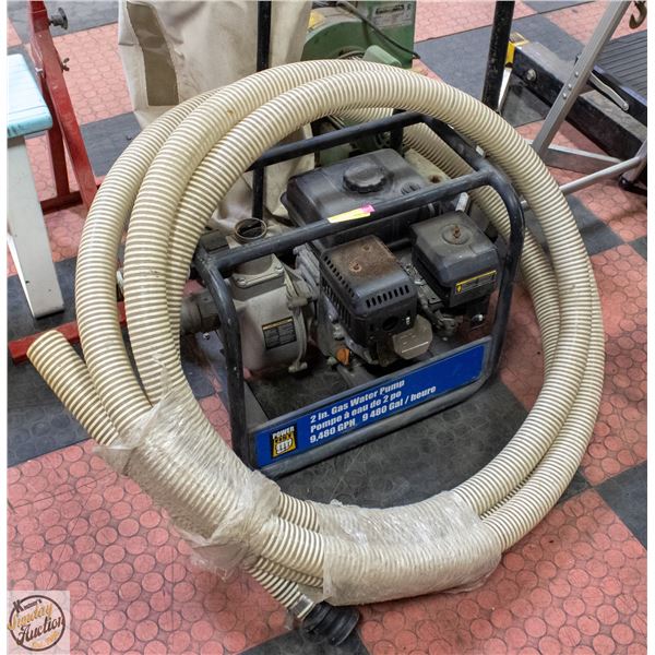 POWER FIST 2 INCH GAS WATER PUMP WITH HOSE