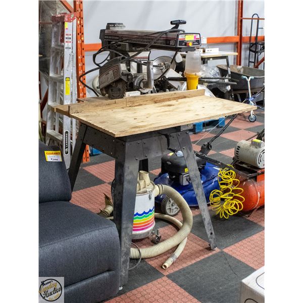 RADIAL ARM SAW COMES WITH VINTAGE SHOP VACUUM 10"