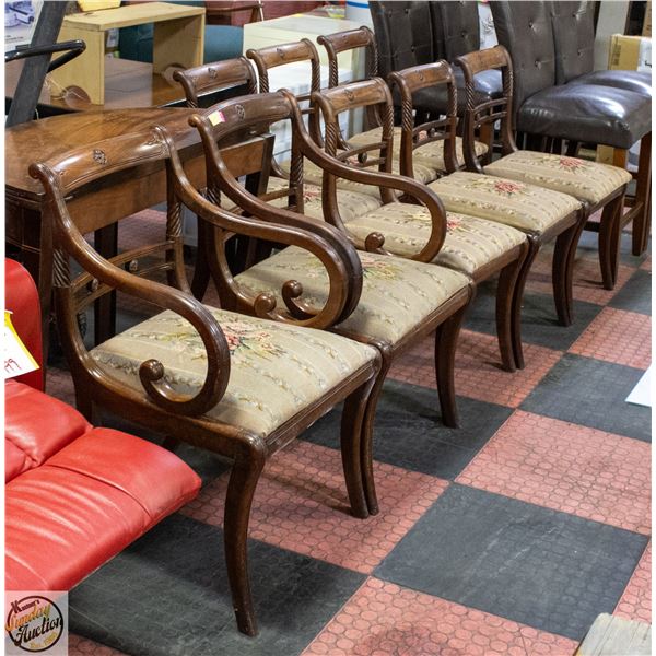SET OF 8 ANTIQUE REGENCY MAHOGANY