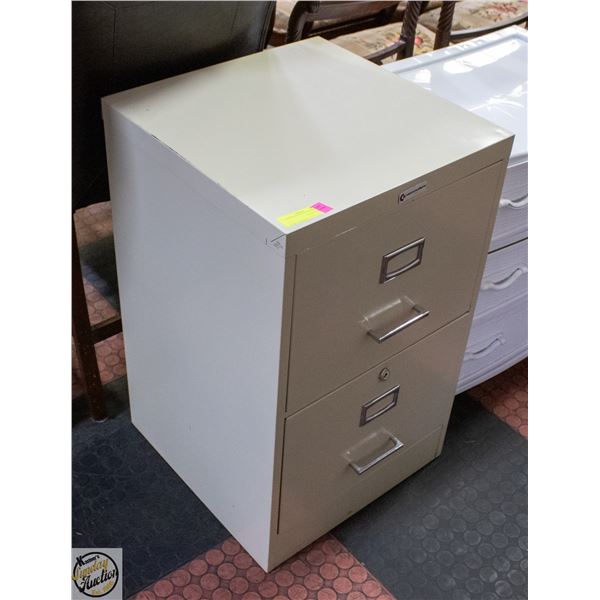2 DRAWER METAL FILING CABINET