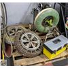 Image 1 : SEWER AUGER COMPLETE WITH 2 EXTRA REELS