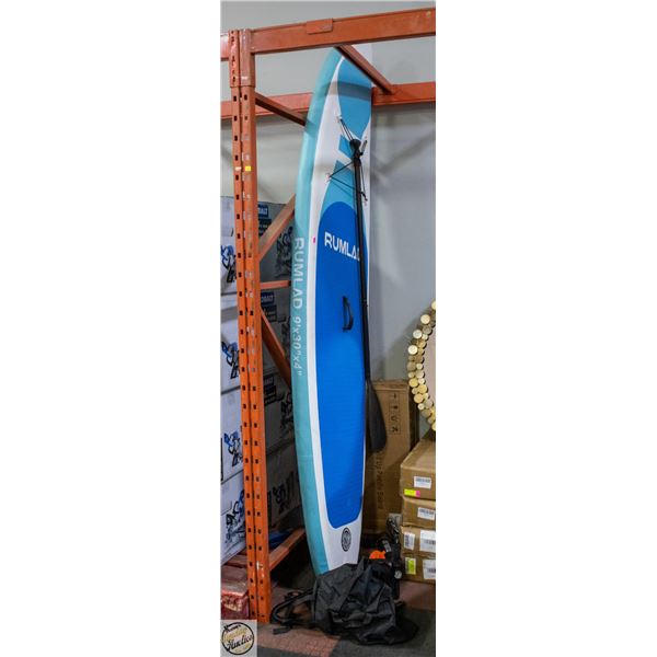 NEW STAND UP PADDLE BOARD INFLATED WITH PUMP+BAG