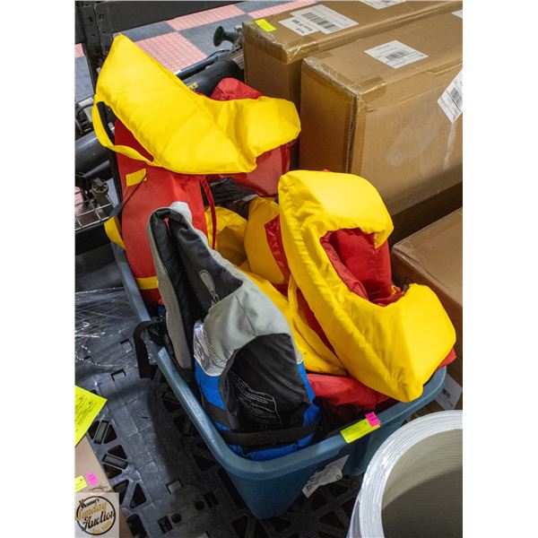 TOTE OF LIFE JACKETS ADULT + KIDS SIZES